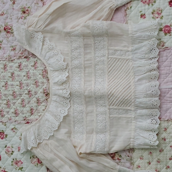 Loveshackfancy Tiana ruffle angel top blouse XS - Picture 14 of 16